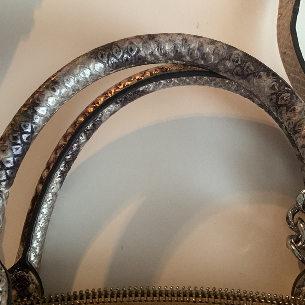 Michael Kors Metallic Gold & Black Python Embosse… - image 3